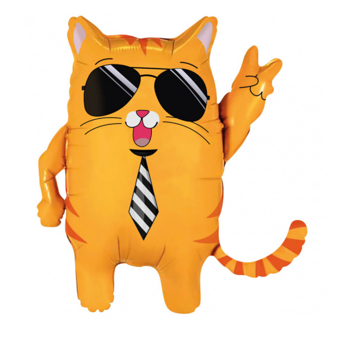 Кот в очках и с галстуком